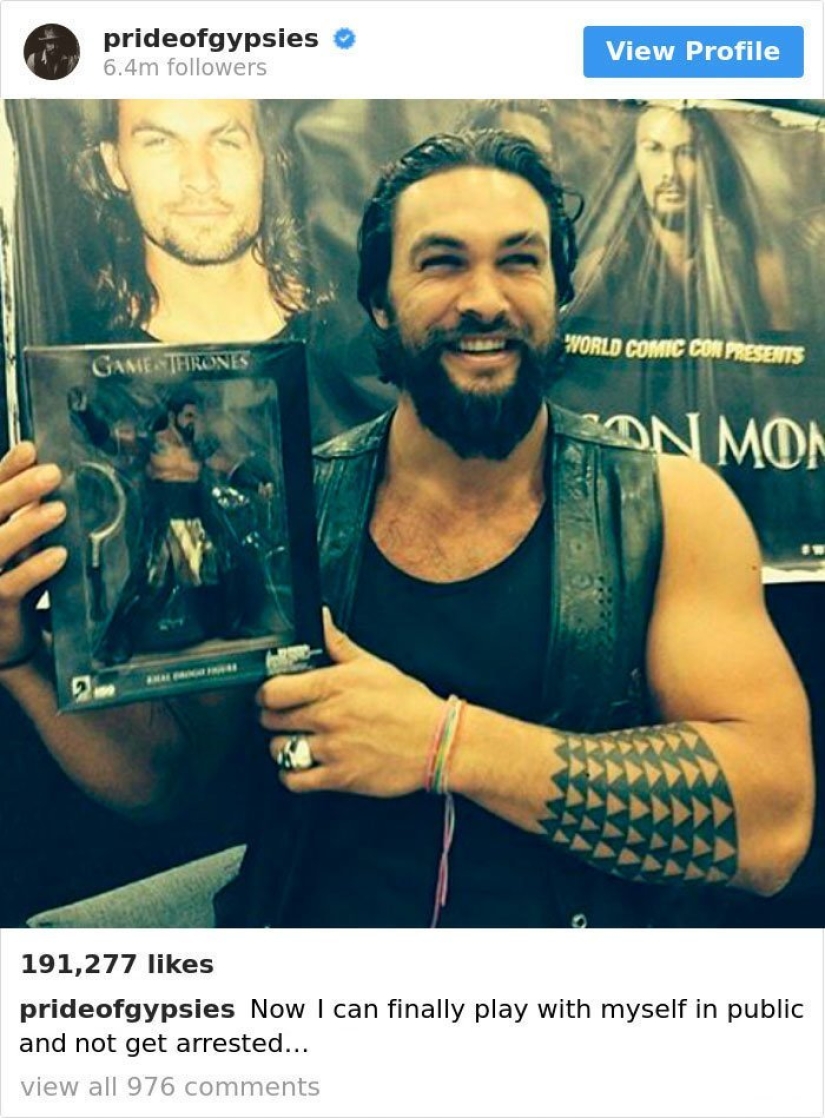Jason Momoa is the coolest guy on Instagram
