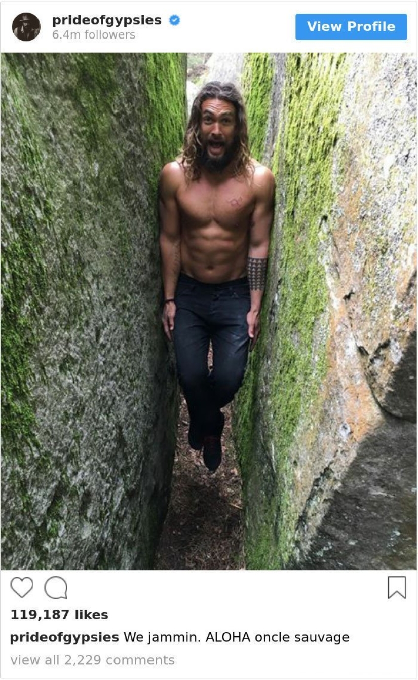 Jason Momoa is the coolest guy on Instagram