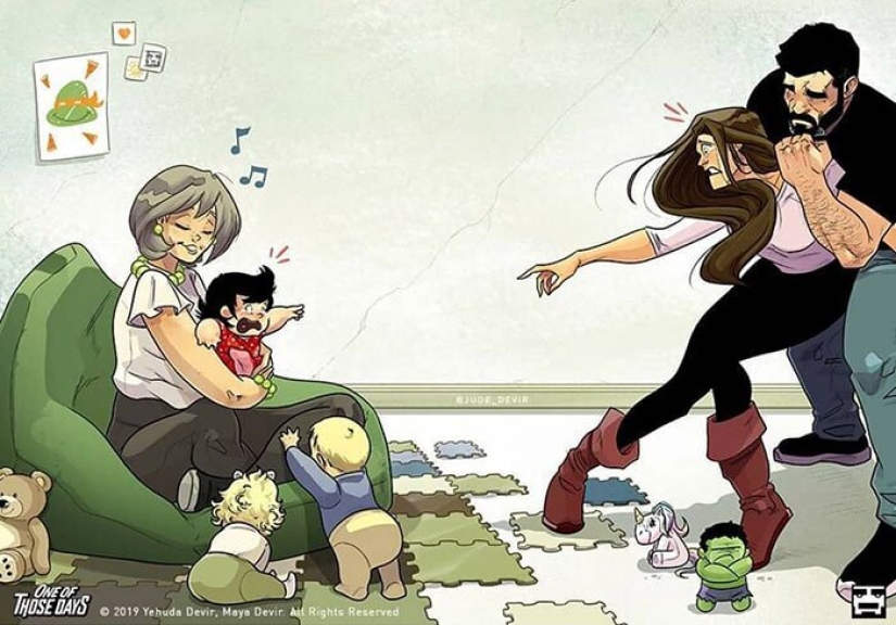 Joys and difficulties of parenthood: an artist from Israel draws comics about his wife and daughter