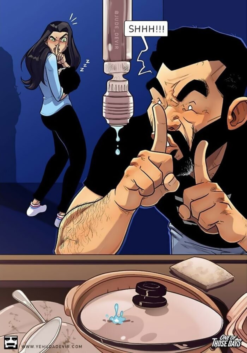 Joys and difficulties of parenthood: an artist from Israel draws comics about his wife and daughter