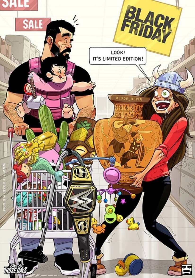 Joys and difficulties of parenthood: an artist from Israel draws comics about his wife and daughter