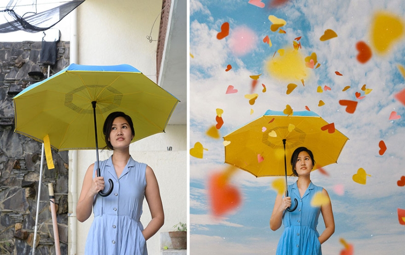 La artista crea mundos fabulosos a partir de fotos de su patio trasero, y es mágico