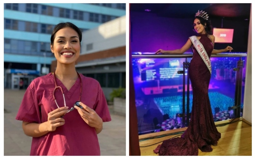 La belleza salvará al mundo: la desinteresada "Miss Inglaterra" se quitó la corona para salvar a pacientes con coronavirus