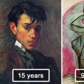 La evolución del autorretrato de Picasso: de los 15 a los 90 años