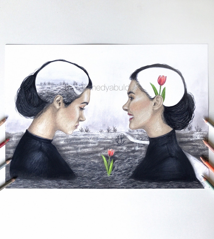 "La mayoría de nuestros problemas están solo en nuestras mentes": dibujos profundos que te hacen pensar