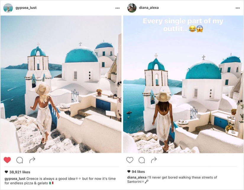 La pareja descubrió que alguien estaba copiando sus fotos exactamente de sus viajes a Instagram La pareja descubrió que alguien estaba copiando sus fotos exactamente de sus viajes a Instagram
