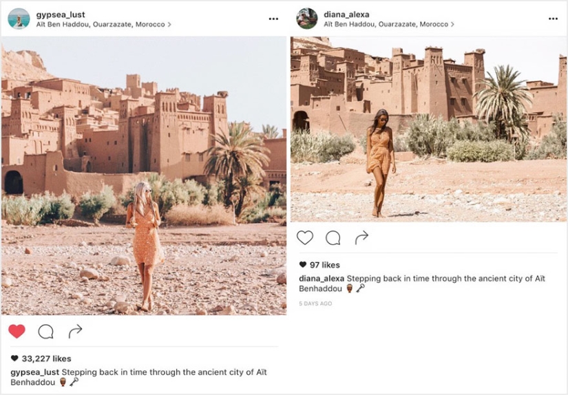 La pareja descubrió que alguien estaba copiando sus fotos exactamente de sus viajes a Instagram La pareja descubrió que alguien estaba copiando sus fotos exactamente de sus viajes a Instagram