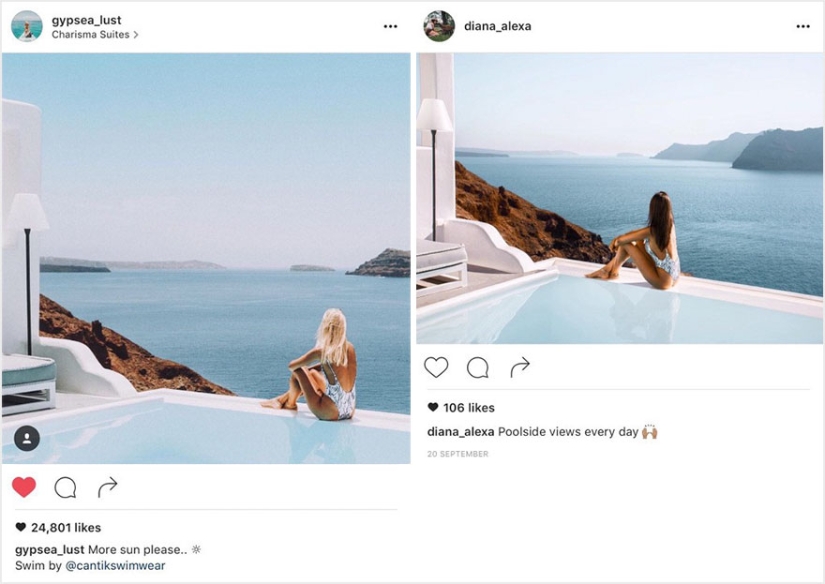 La pareja descubrió que alguien estaba copiando sus fotos exactamente de sus viajes a Instagram La pareja descubrió que alguien estaba copiando sus fotos exactamente de sus viajes a Instagram