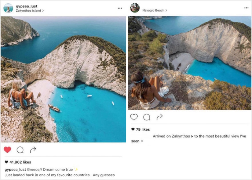La pareja descubrió que alguien estaba copiando sus fotos exactamente de sus viajes a Instagram La pareja descubrió que alguien estaba copiando sus fotos exactamente de sus viajes a Instagram