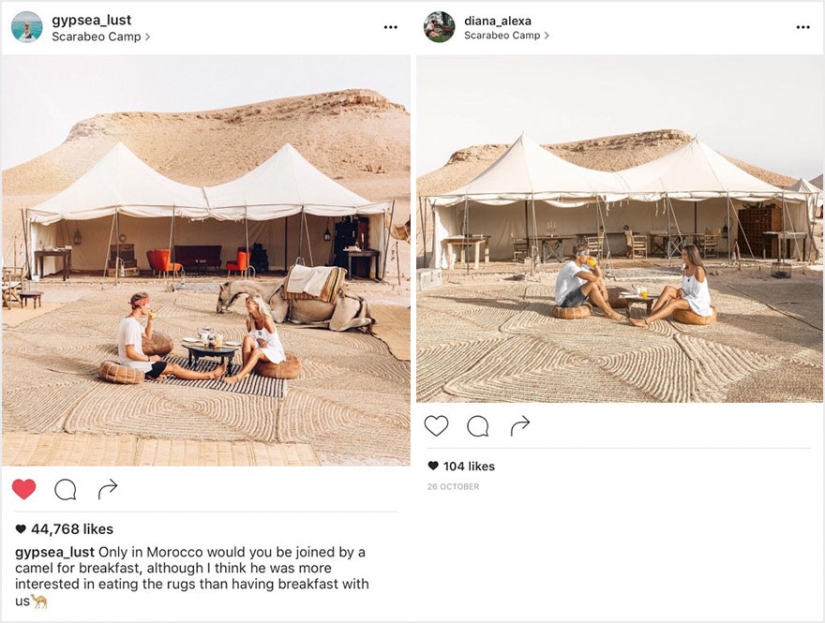 La pareja descubrió que alguien estaba copiando sus fotos exactamente de sus viajes a Instagram La pareja descubrió que alguien estaba copiando sus fotos exactamente de sus viajes a Instagram