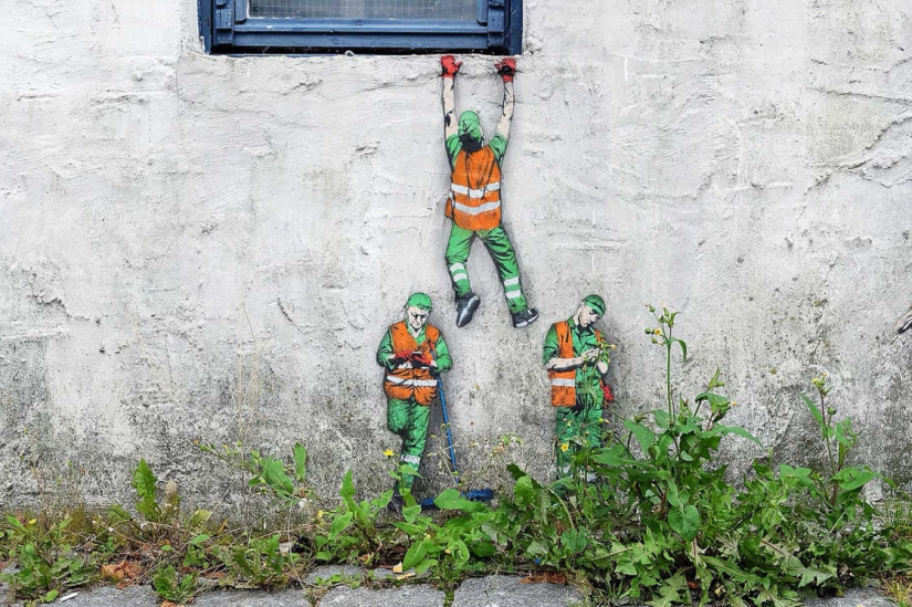 La vida secreta de los trabajadores de la vivienda y los servicios comunales en dibujos de un artista belga