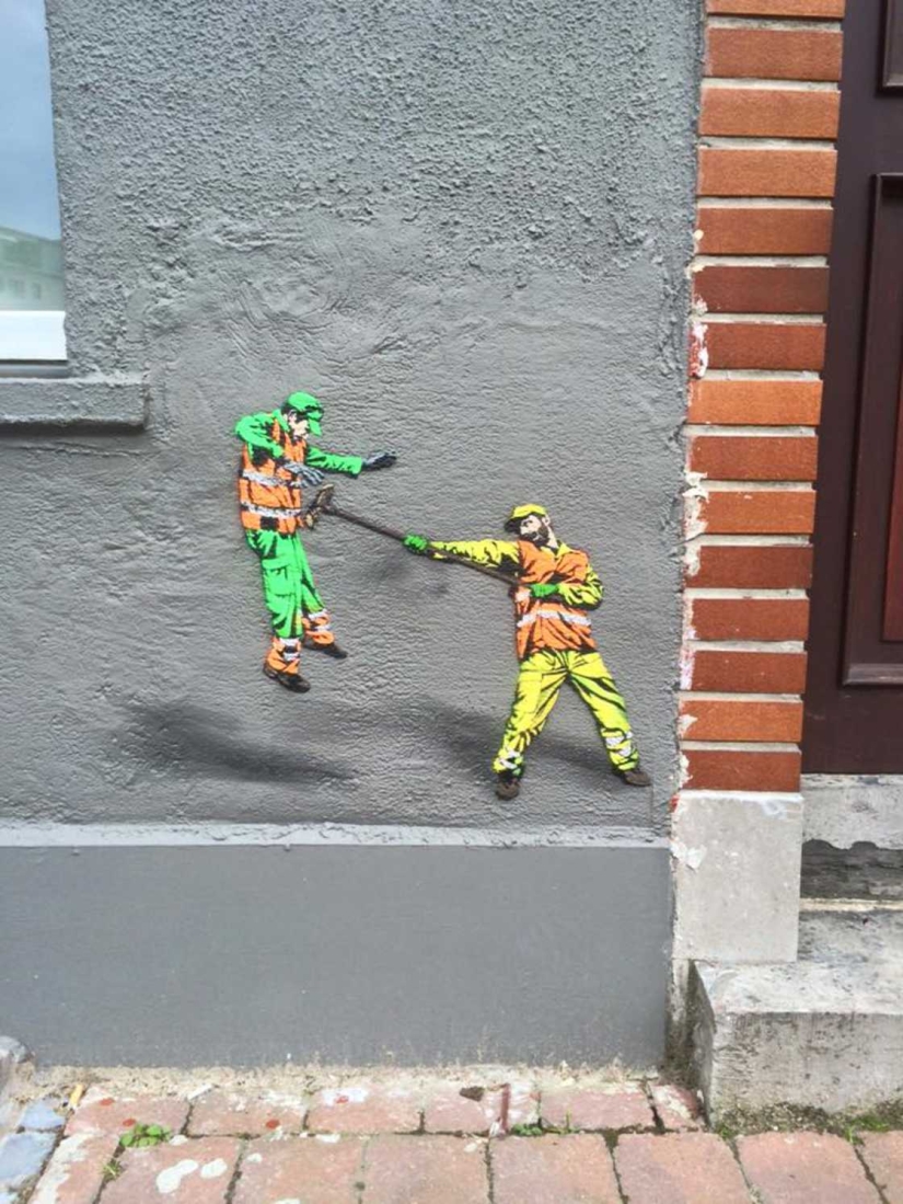 La vida secreta de los trabajadores de la vivienda y los servicios comunales en dibujos de un artista belga