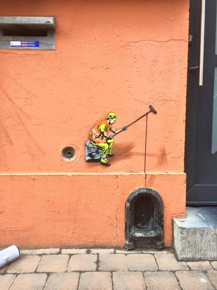 La vida secreta de los trabajadores de la vivienda y los servicios comunales en dibujos de un artista belga