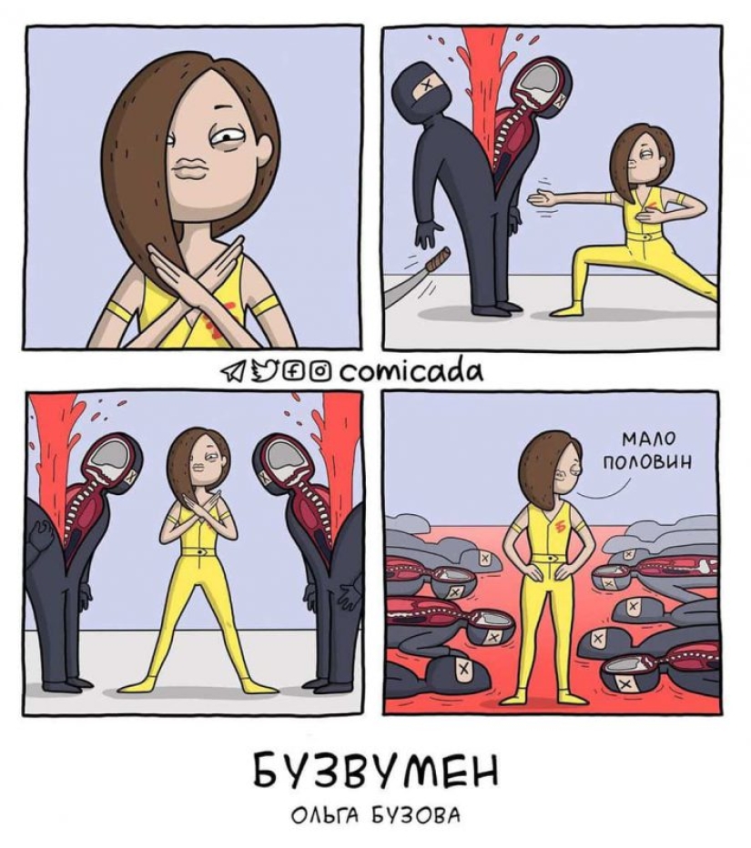 Las estrellas del mundo del espectáculo ruso en las imágenes de superhéroes y otros cómics divertidos del artista de Chelyabinsk