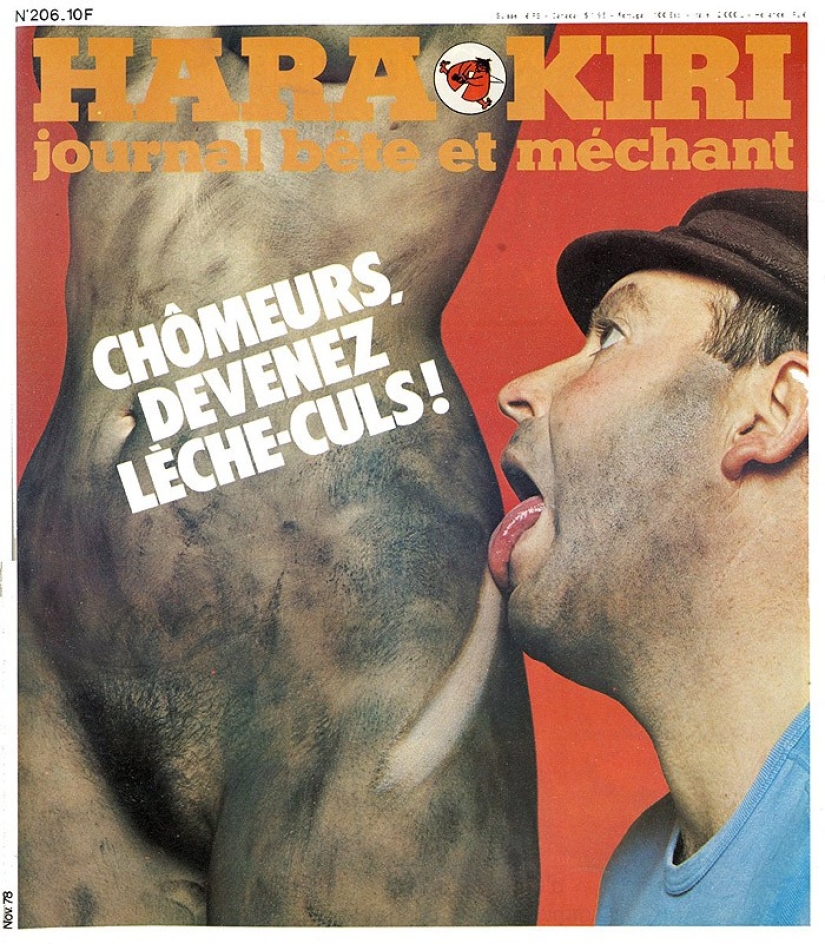 Las portadas de la revista francesa más gamberra del siglo pasado