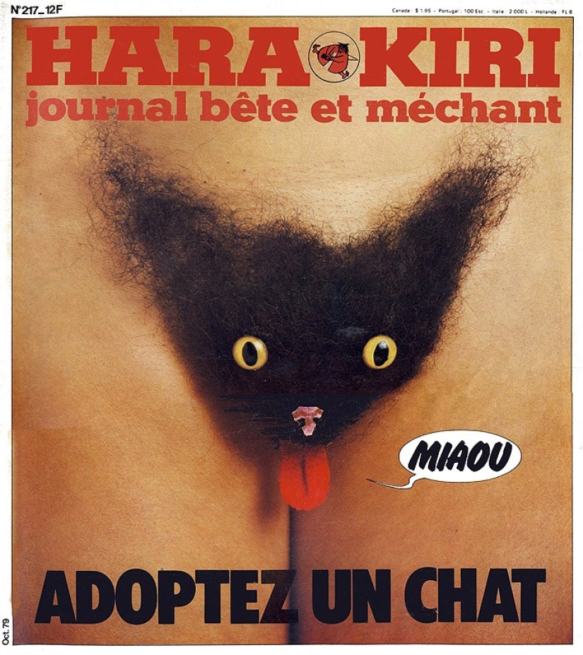 Las portadas de la revista francesa más gamberra del siglo pasado