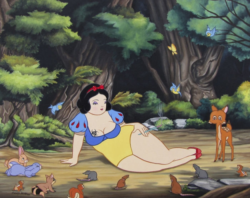 Las provocativas ilustraciones de personajes de Disney arruinarán tu infancia