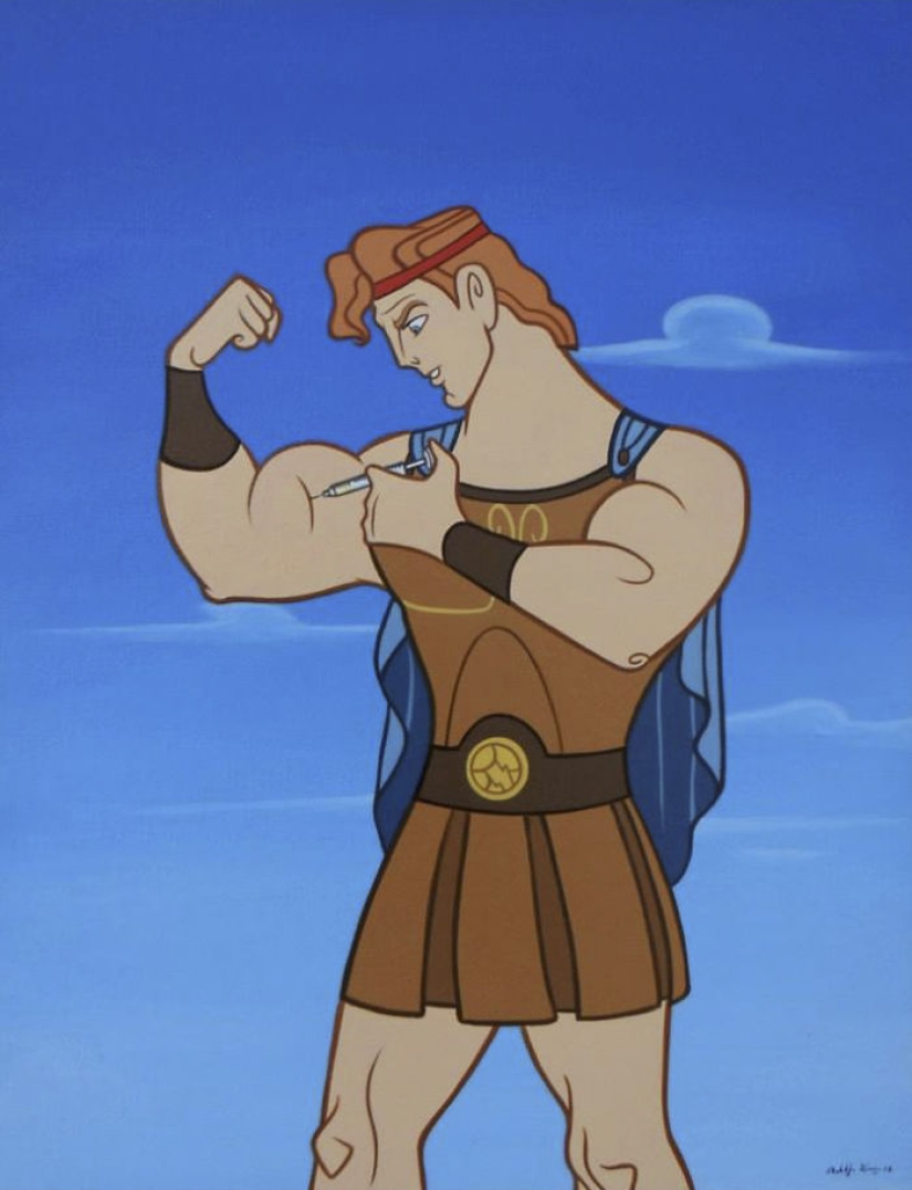 Las provocativas ilustraciones de personajes de Disney arruinarán tu infancia