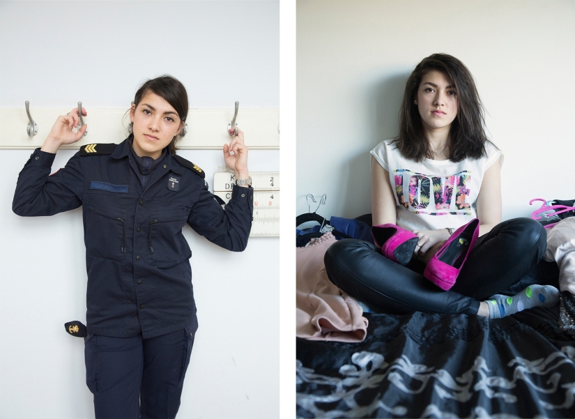 Lo que se esconde debajo del uniforme: chicas de la Marina de los Países Bajos en uniforme y sin él Lo que se esconde debajo del uniforme: chicas de la Marina de los Países Bajos en uniforme y sin él