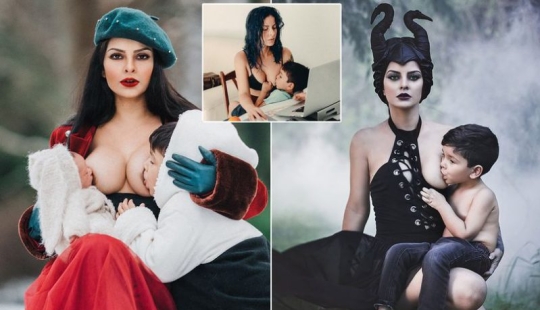 Loco amor maternal: una mujer alimenta a su hijo de 4 años con su pecho y la red está indignada