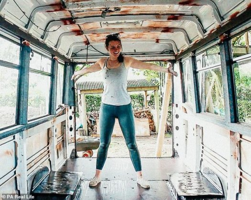 London-weary couple spend £15,500 converting outdated van into mobile home - and now work remotely three days a week to travel across the UK