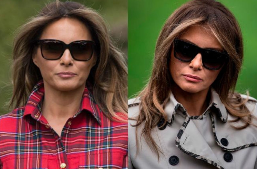"Look at her nose and glasses": Internet users suspected that Melania Trump has a double "Look at her nose and glasses": Internet users suspected that Melania Trump has a double