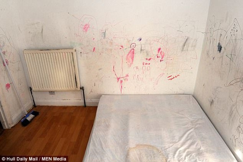 Los inquilinos huyeron de la casa alquilada, dejando tierra, deudas y un perro infeliz