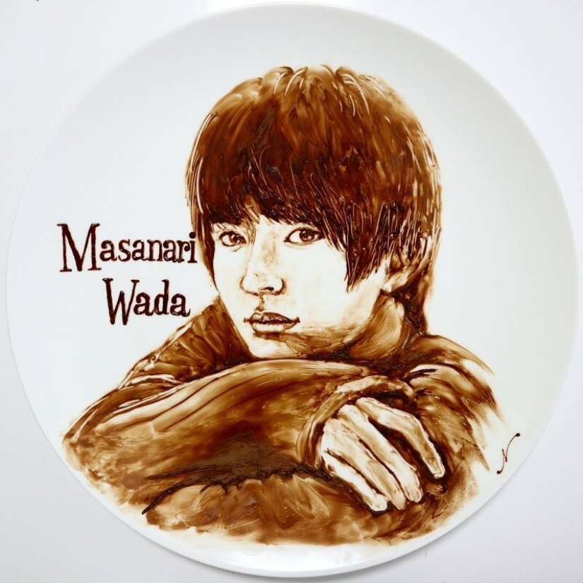 Los japoneses hacen de chocolate pinturas, y son hermosos