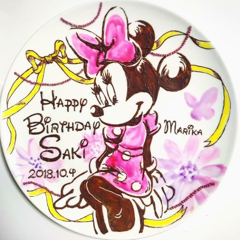 Los japoneses hacen de chocolate pinturas, y son hermosos