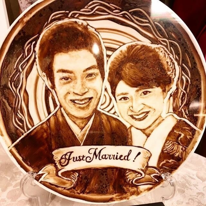 Los japoneses hacen de chocolate pinturas, y son hermosos