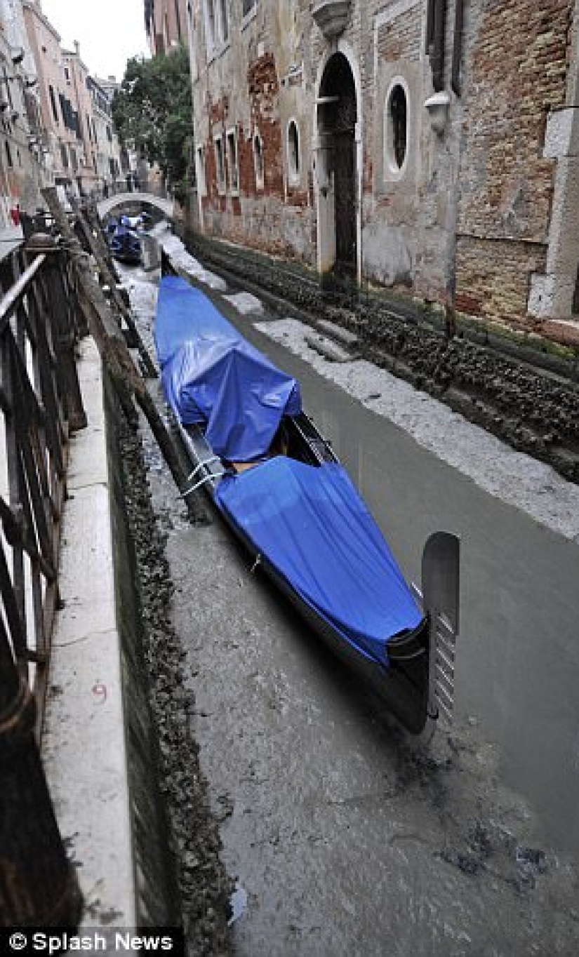 Los legendarios canales de Venecia se están secando debido a un clima anormal