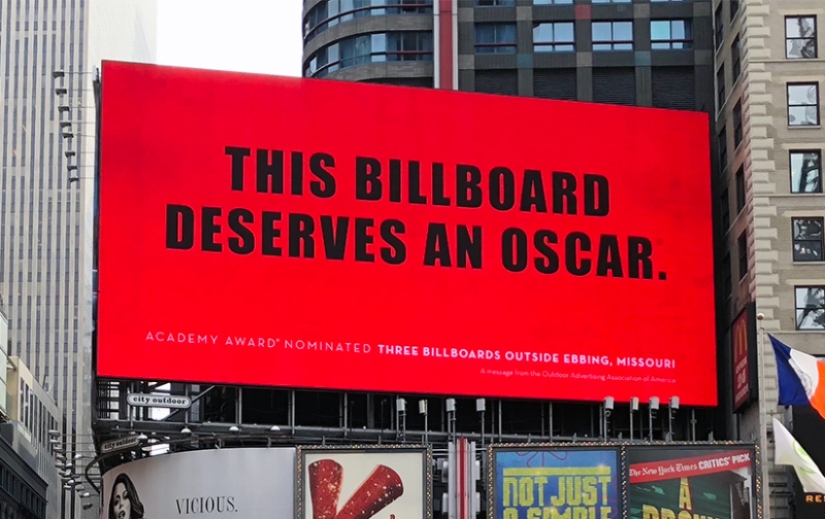 Los productores de Billboard agradecieron a los creadores de la película "Three Billboards on the border of Ebbing, Missouri"
