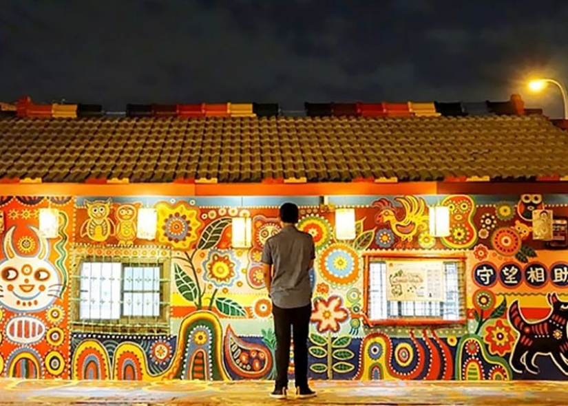 los taiwaneses de 96 años salvaron el pueblo de la demolición, convirtiéndolo en una atracción arcoíris