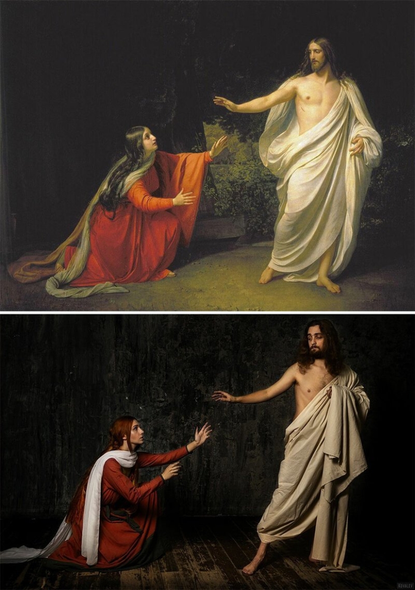 Los usuarios de VKontakte han recreado pinturas de la época clásica