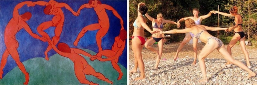 Los usuarios de VKontakte han recreado pinturas de la época clásica