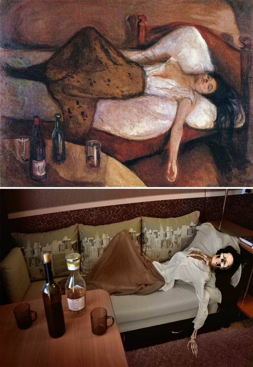 Los usuarios de VKontakte han recreado pinturas de la época clásica