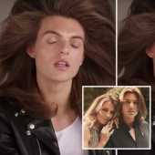 Mama's boy: Damian Hurley looks like his mother in a new photo shoot