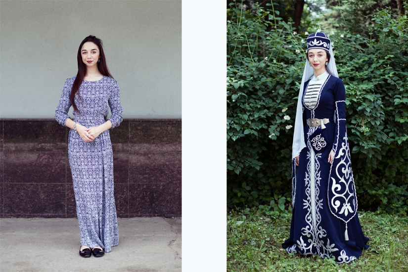 Mapping the Caucasus: how a person changes when he puts on a national costume
