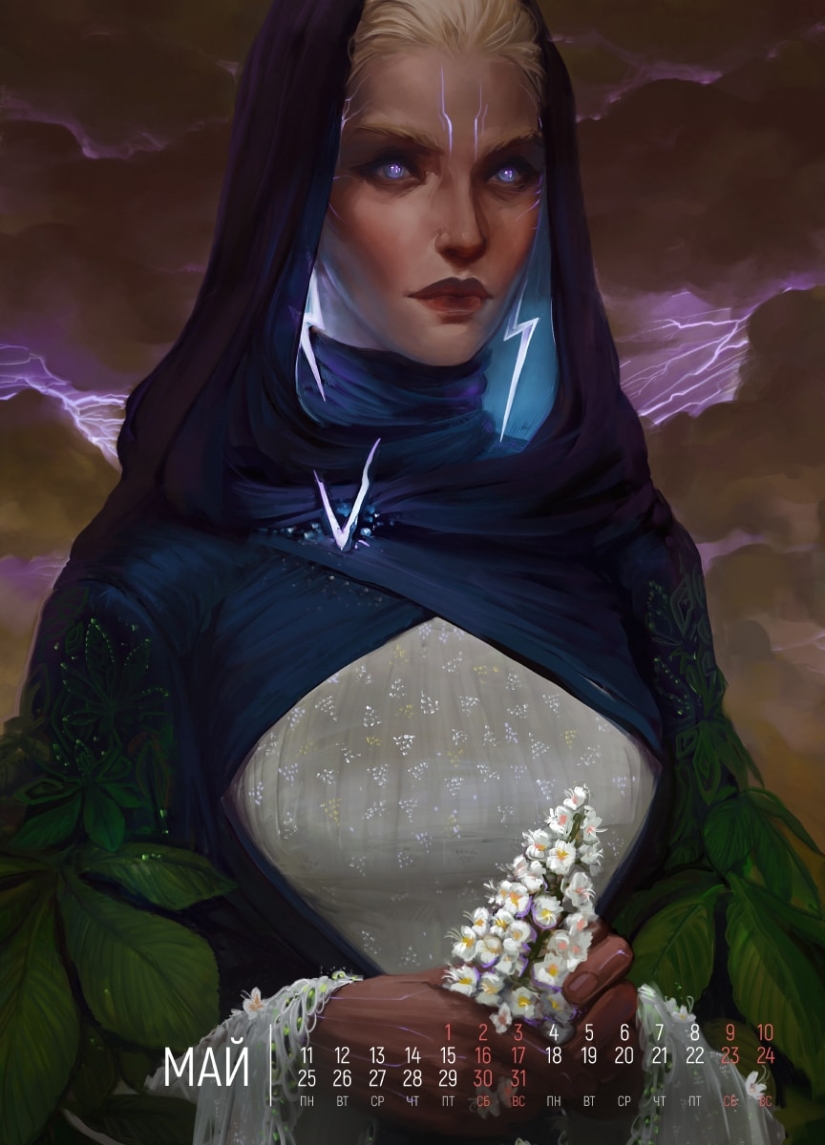 Meses revividos: un artista de Rusia dibujó un calendario con niñas: las estaciones Meses revividos: un artista de Rusia dibujó un calendario con niñas: las estaciones