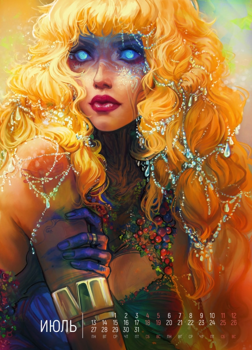 Meses revividos: un artista de Rusia dibujó un calendario con niñas: las estaciones Meses revividos: un artista de Rusia dibujó un calendario con niñas: las estaciones