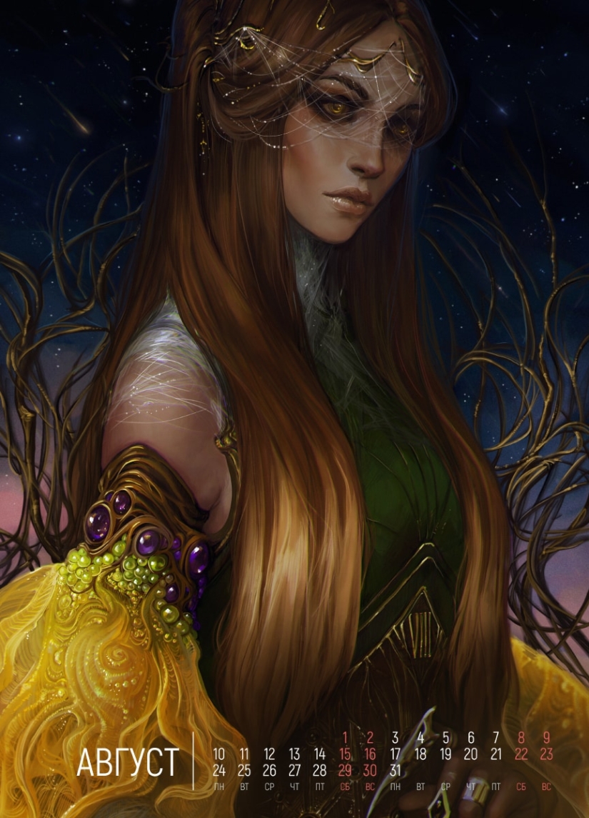 Meses revividos: un artista de Rusia dibujó un calendario con niñas: las estaciones Meses revividos: un artista de Rusia dibujó un calendario con niñas: las estaciones