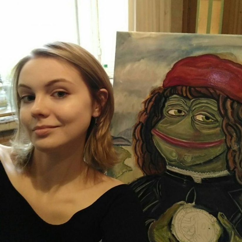 Michelangelo: an artist from St. Petersburg creates copies of world masterpieces with an Internet meme Michelangelo: an artist from St. Petersburg creates copies of world masterpieces with an Internet meme