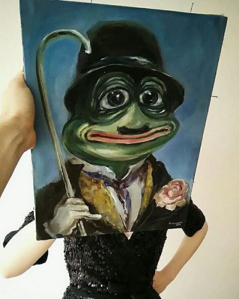 Michelangelo: an artist from St. Petersburg creates copies of world masterpieces with an Internet meme Michelangelo: an artist from St. Petersburg creates copies of world masterpieces with an Internet meme