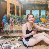 Michelangelo: an artist from St. Petersburg creates copies of world masterpieces with an Internet meme