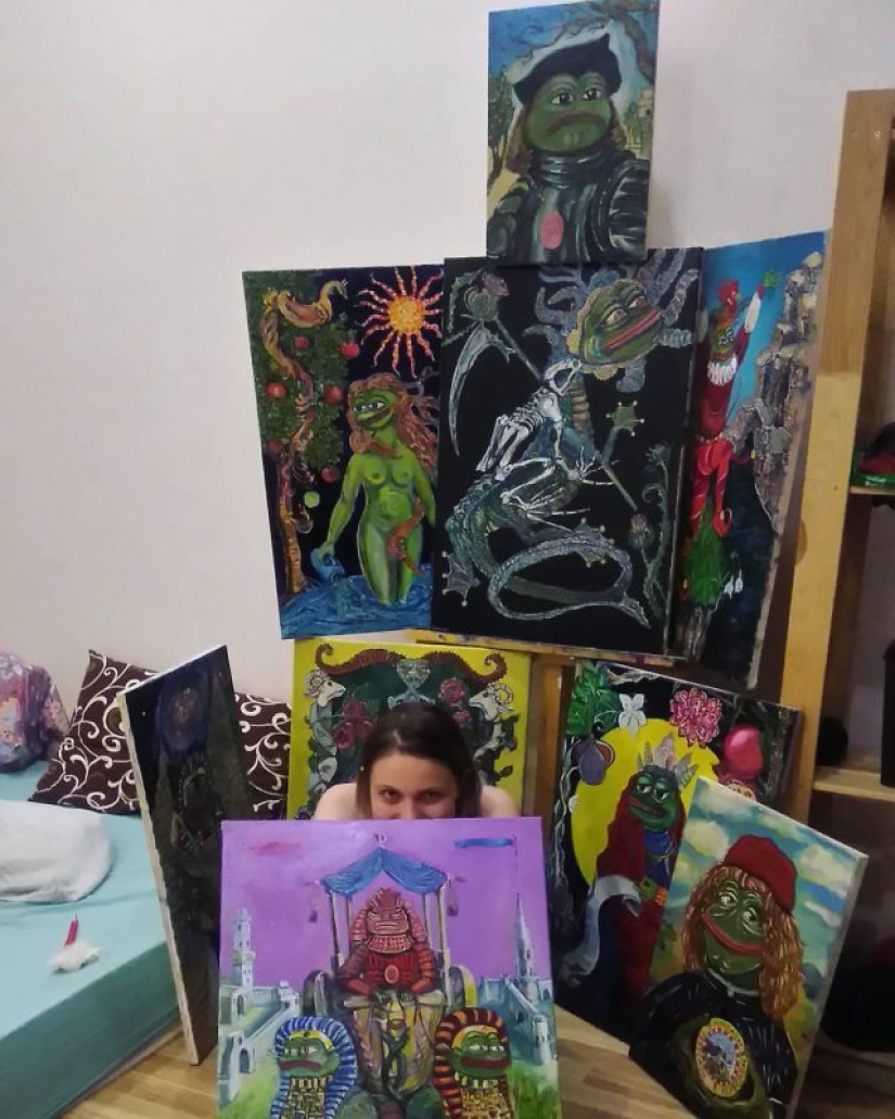 Michelangelo: an artist from St. Petersburg creates copies of world masterpieces with an Internet meme Michelangelo: an artist from St. Petersburg creates copies of world masterpieces with an Internet meme