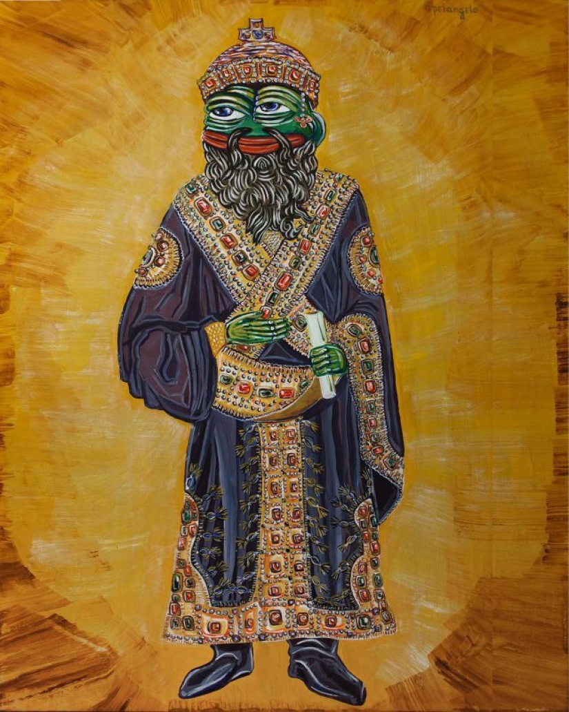 Michelangelo: an artist from St. Petersburg creates copies of world masterpieces with an Internet meme Michelangelo: an artist from St. Petersburg creates copies of world masterpieces with an Internet meme