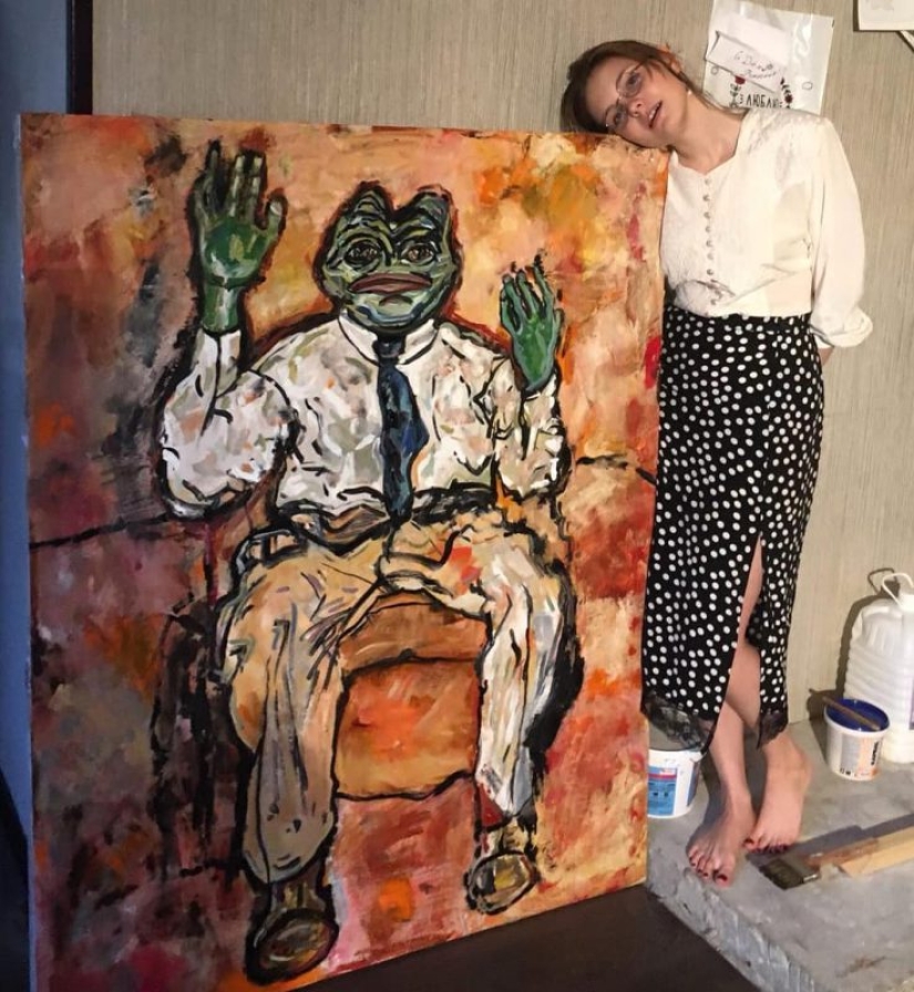 Michelangelo: an artist from St. Petersburg creates copies of world masterpieces with an Internet meme Michelangelo: an artist from St. Petersburg creates copies of world masterpieces with an Internet meme