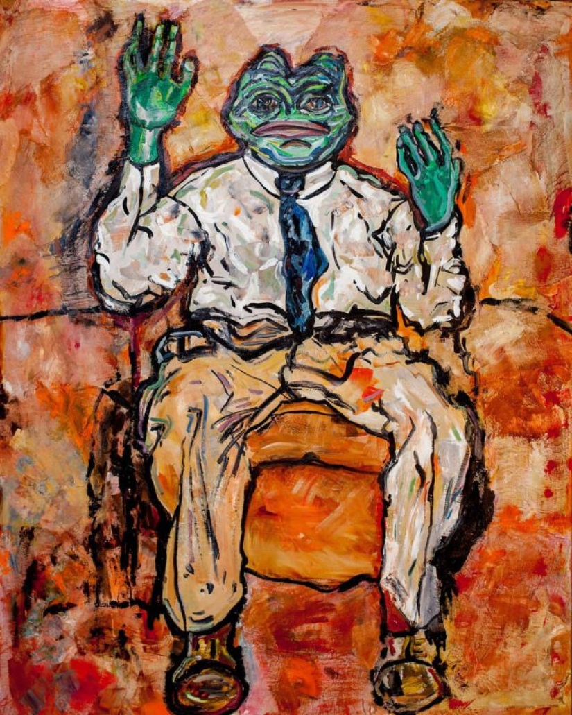 Michelangelo: an artist from St. Petersburg creates copies of world masterpieces with an Internet meme Michelangelo: an artist from St. Petersburg creates copies of world masterpieces with an Internet meme