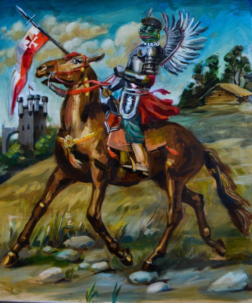 Michelangelo: an artist from St. Petersburg creates copies of world masterpieces with an Internet meme Michelangelo: an artist from St. Petersburg creates copies of world masterpieces with an Internet meme