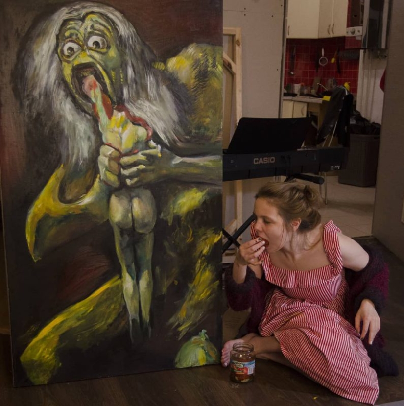 Michelangelo: an artist from St. Petersburg creates copies of world masterpieces with an Internet meme Michelangelo: an artist from St. Petersburg creates copies of world masterpieces with an Internet meme